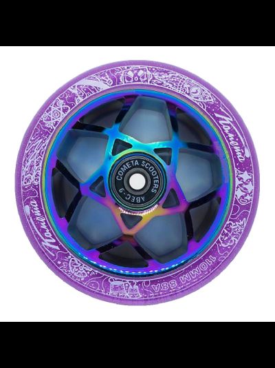 Колесо д/сам. Комета Атом Фиолетоый с блёстками / Неохром
