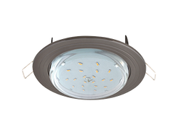 Светильник встраиваемый Ecola GX53-H4 "2 круга" Черный хром 43x115 FB31H4ECB