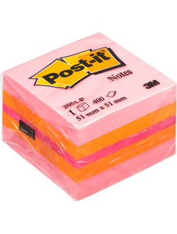 Блок-кубик Post-it 2051-P, 51х51, розовый (400 л)