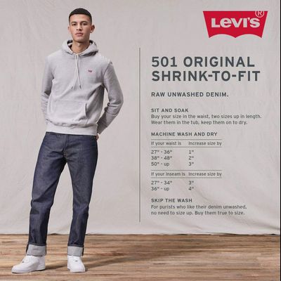 Джинсы 501® Levi's® RedTab™ Shrink-To-Fit™ America's Original Jeans {жёсткие}