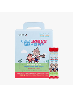 Korean 6 Years Red Ginseng 365 Stick Kids jungwonsam Красный женьшень для детей,  10 мл*100 шт