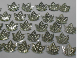 Кленовые листики, серебро, 10 гр, 2 см, примерно 90-100 шт