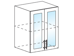ШВС 600 Шкаф настенный 2-дверный со стеклом