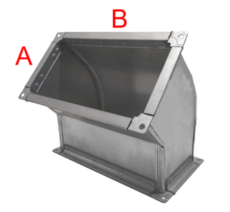 Прямоугольный отвод 45 градусов 150x250