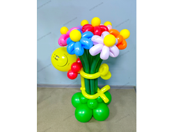 Смайлик с букетом