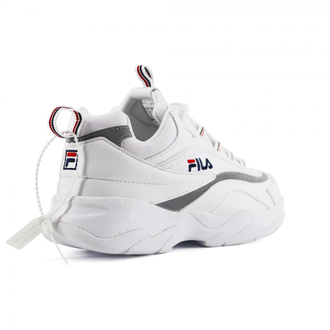 Кроссовки Fila Ray Бело-серебряные Tricolor (36-40)