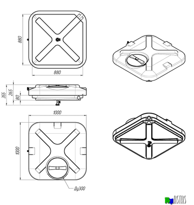 Бак для душа «Rostok» 150л