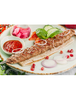 Люля-кебаб из баранины/острый (150/50/30 г.)