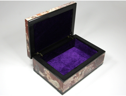 Шкатулка Яшма с крышкой на шарнирах, Россия (109*77*44 мм, 447 г) №26665