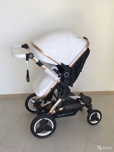 Детская коляска 3 в 1 Belecoo X6 Белая экокожа