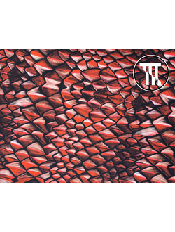 Бифлекс матовый принт Дракон, цв. Красный
