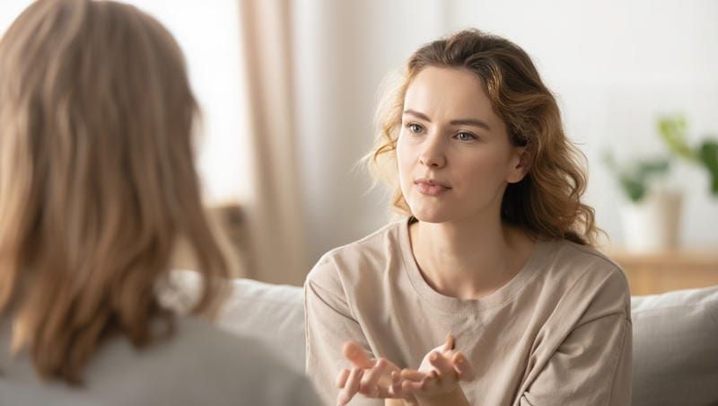 личная психологическая терапия &mdash; девушка у психолога