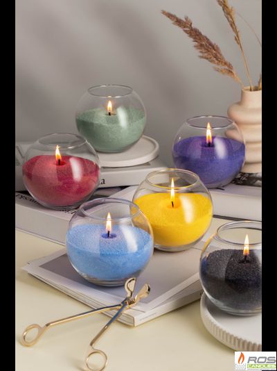 Насыпная свеча "Шар" 12*10 см, цвет "Чёрный"