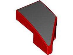 Wedge 2 x 1 x 2/3 Left with Dark Bluish Gray Surface Pattern, Red (29120pb031 6472240)