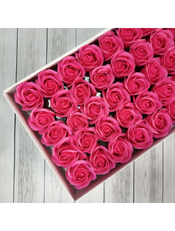 Розы из мыла "Корея" 50 шт Малиновый