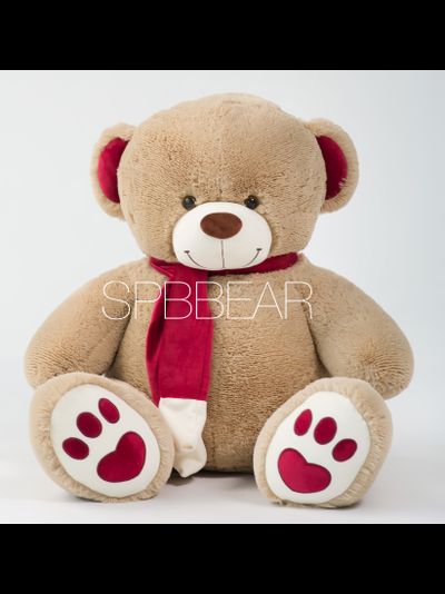 Большой плюшевый медведь 150 см кремовый Кевин