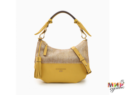 СУМКА ЖЕНСКАЯ NANNINI 17242-A ЖЕЛТОГО ЦВЕТА ИЗ НАТУРАЛЬНОЙ КОЖИ