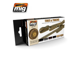 Ammo MIG: Набор акриловых красок: Шины и траки