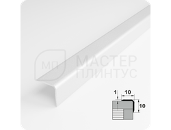 Алюминиевый отделочный уголок Лука УО 10х10мм. муар айс