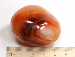 Сердолик, сардоникс, полировка, Индия (46*41*32 мм, 93 г) №28988