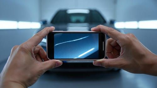 Фотофиксация повреждений на кузове арендованного автомобиля