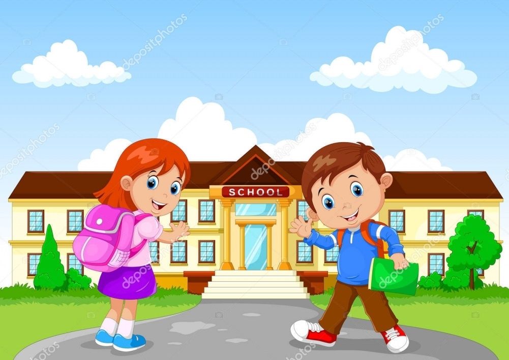 Рисунок мальчик идет по дороге