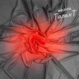 Перлшифон градиент, цв. Красный + Черный
