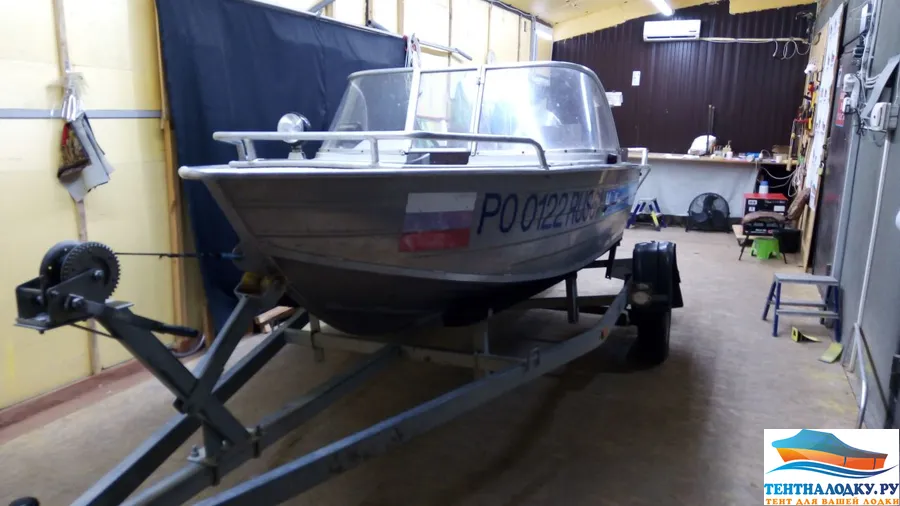 Тент на лодку WYATBOAT 430 MDC (кренолины)