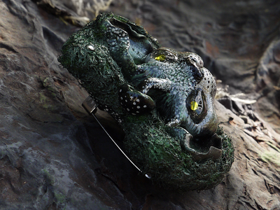 Сказочная брошь "Лесной КотоРог" в виде фэнтезийного кота-единорога из рода Лесных Хранителей