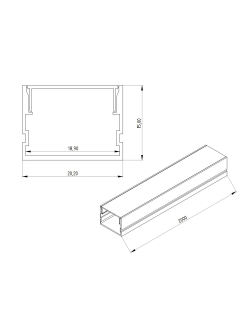 Алюминиевый профиль 4L-2015-S ANOD+OPAL
