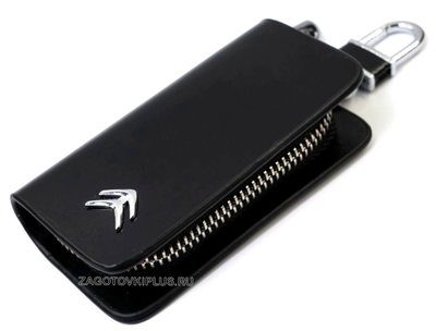 Ключница авто из натуральной гладкой кожи с логотипом CITROEN