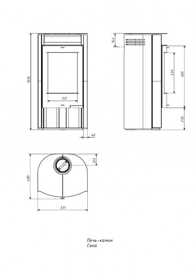 Печь-камин  Сена, Мета - Бел (Беларусь)