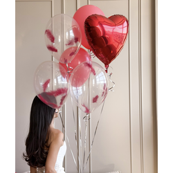 Связка шаров Валентинка