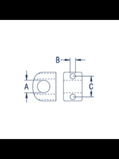Обушок Ronstan PNP122 для троса до Ø11,5мм из черного нейлона с нержавеющей втулкой