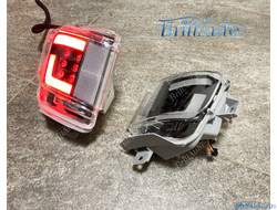 Противотуманки Toyota Land Cruiser 200 16-21 дымчатые серые (2 режима)