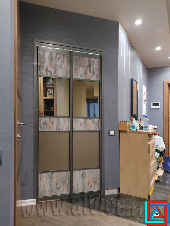 Фото 9 - Складная дверь из 2-х створок в AL профиле