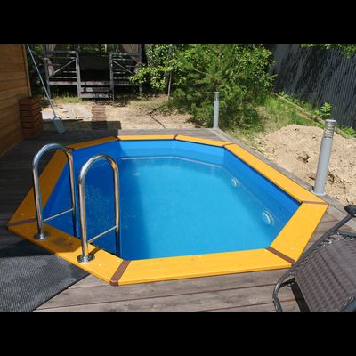 Деревянный морозоустойчивый бассейн "Иркут" 400 х 250 х 145 см Кристалл