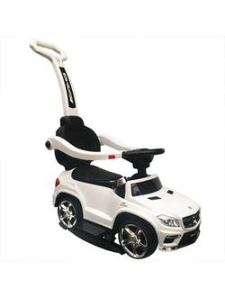 Каталка Mercedes-Benz GL63 с ручкой MP3 USB белый