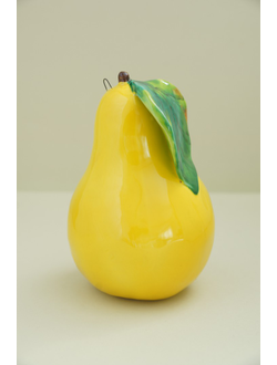 Груша с листом (жёлтая)