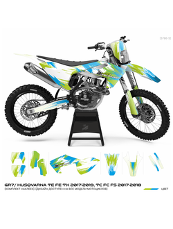 Наклейки на мотоцикл GR7 ГР7/ HUSQVARNA TE FE TX 2017-2019,  TC FC FS 2017-2018 #5786-5