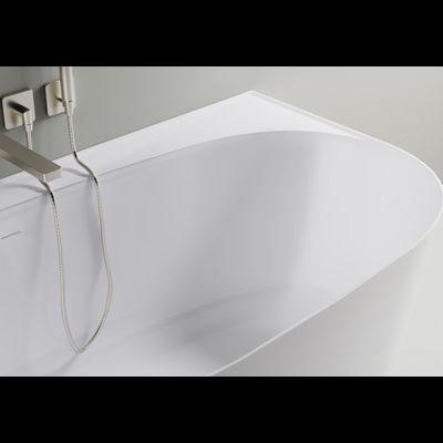 Astra-Form ванна Атрия Solid Surface пристеночная c щелевым переливом 170/85 см белая матовая