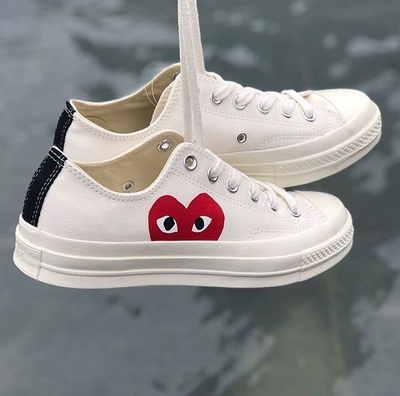 Кеды Converse Comme des GARCONS play белые низкие