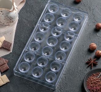 Форма для шоколада 28×14 см &quot;Комильфо&quot;, 21 ячейка.