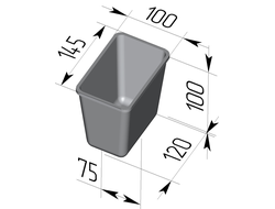 Хлебная форма Л11 (145 х 100 х 100 мм)