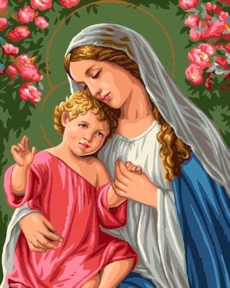 Картина по номерам 40х50 GX 6718 Богородица с младенцем