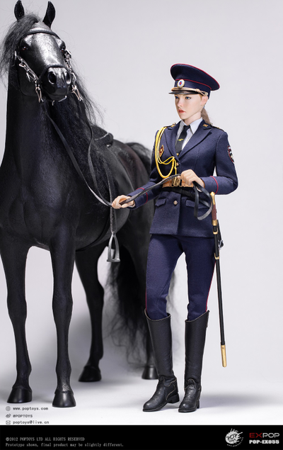 Служебный конь МВД РФ - Коллекционная ФИГУРКА 1/6 Russian Police Force Horse (EX057) - POPTOYS
