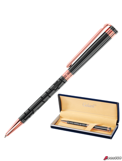 Ручка подарочная шариковая GALANT «Vitznau», корпус серый, золотистые детали, пишущий узел 0,7 мм, синяя. 141664