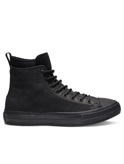 Кеды Converse Chuck TaylorWp Boot 162409 кожаные зимние утепленные черные