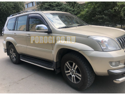 Защита штатного порога под порог d42 для Toyota Land Cruiser Prado 120 (2003-2009)