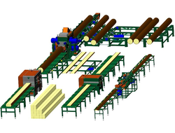 Лесопильная линия № 3 для распиловки среднего леса, от